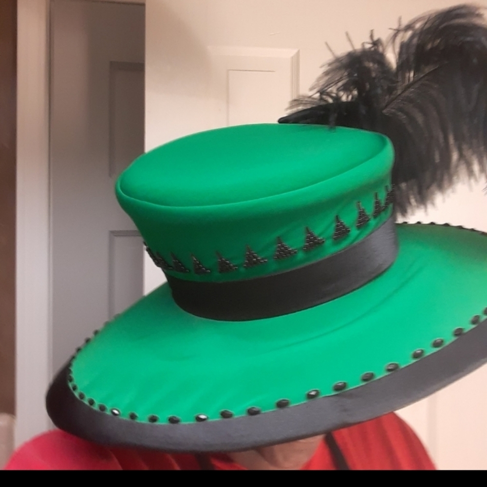 Green and Black hat